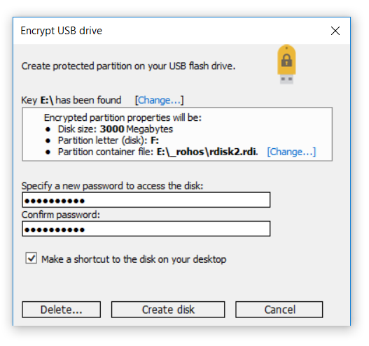 Rohos Disk Encryption 3.3 download the new version for apple